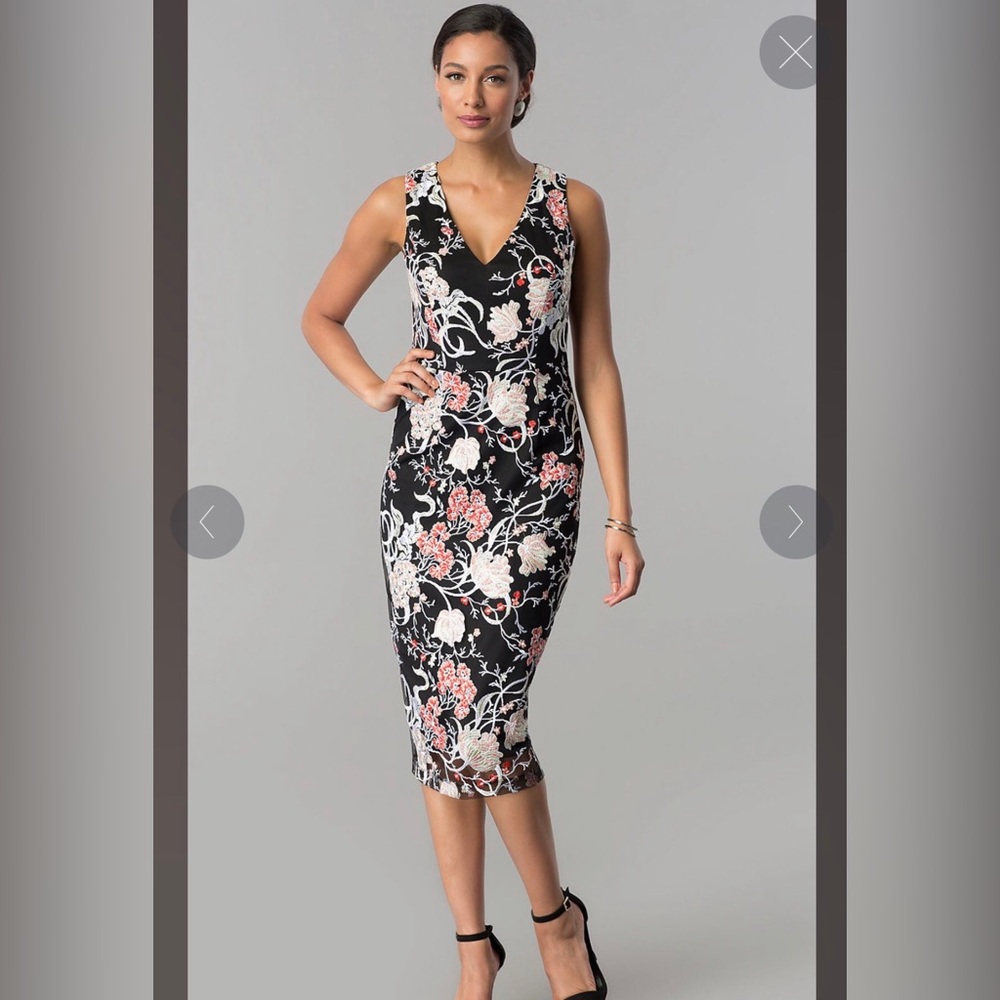 Jax Black Label Womens Size 4 Dress New Embroidery